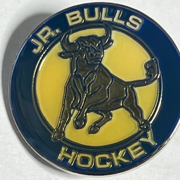 Jr. Bulls Youth Hockey Tampa, Florida Lapel Hat Pin 1" Circular - Picture 3 of 8